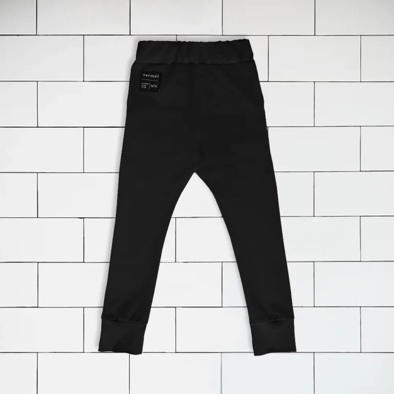 Kids slim jogger pants colour black Vermet view2