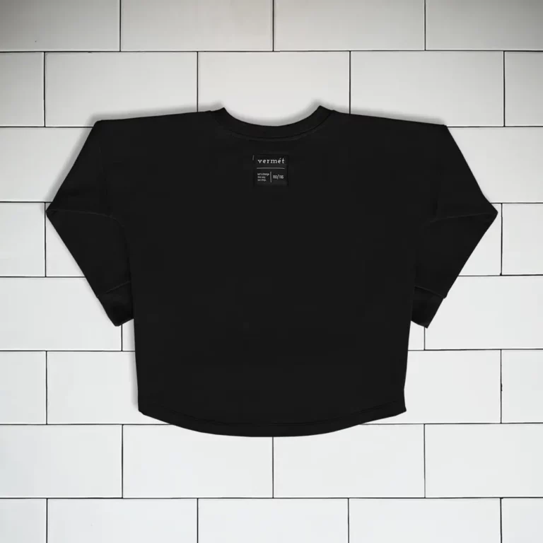 Kids crewneck long sleeve T-shirt colour black Vermét view2