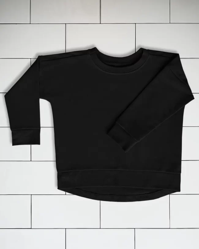 Kids Long sleeve T-shirt colour black Vermet view1