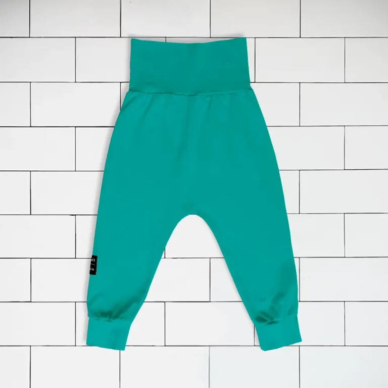 Kids harem pants colour turquoise Vermet view2