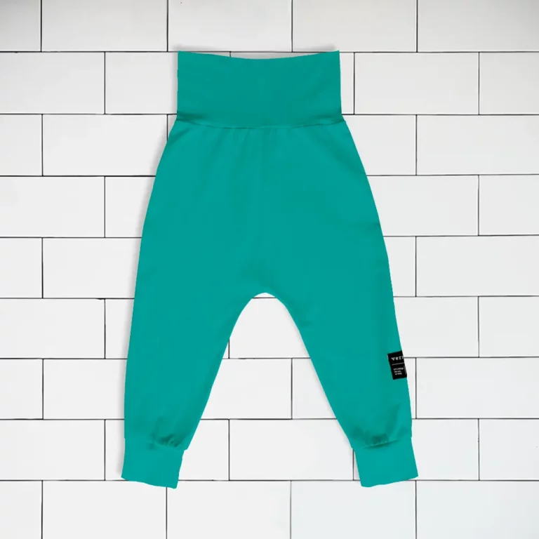 Kids harem pants colour turquoise Vermet view1