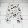 Kids baggy shorts Jungle Jam animal pattern colour black and white Vermét view1