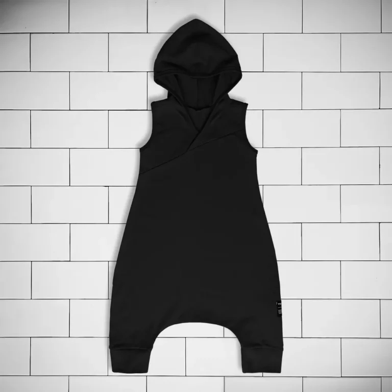 Kids hooded jumpsuit colour black Vermét view1