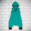 Kids hooded jumpsuit colour turquioise Vermét view1
