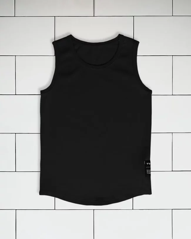 Kids sleeveless top colour black Vermet view1