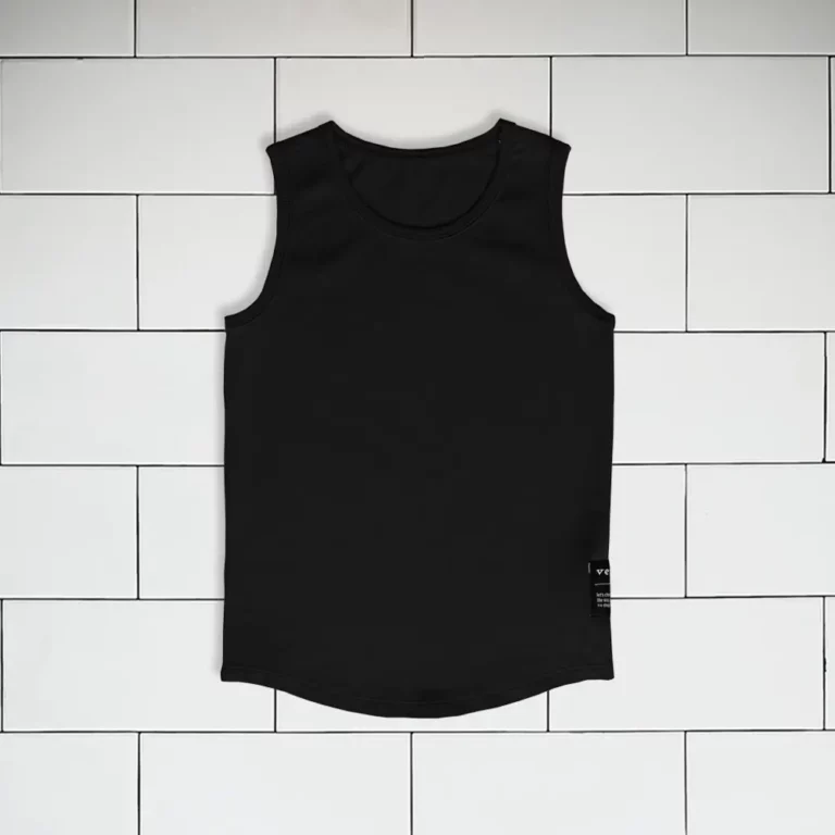 Kids sleeveless top colour black Vermet view1