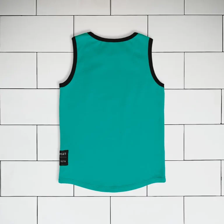 Kids sleeveless top colour turquoise Vermét view2