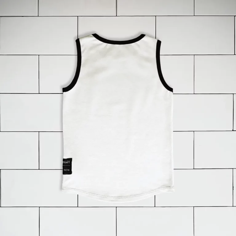 Kids sleeveless top colour white Vermet view2