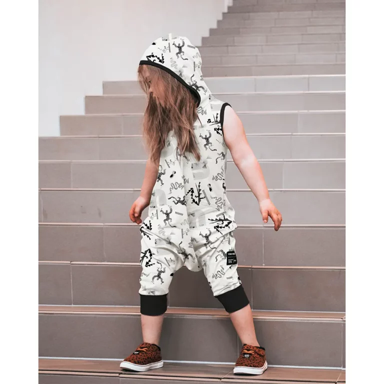 Unisex jumpsuit Jungle Jam Kuosi - Musta-Valkoinen - Image 2