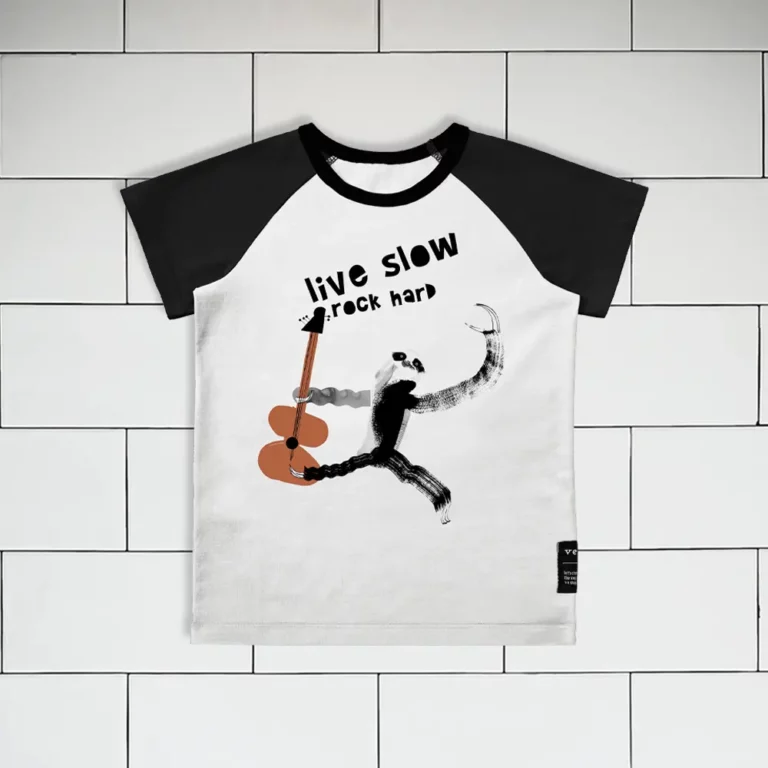 Unisex Rocking Sloth T-shirt - Black & White - Image 2